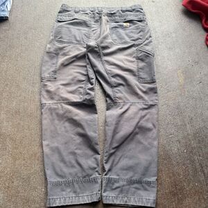 Baggy Faded Gray Carhartt Double Knees Vintage Size 38x32 Gray